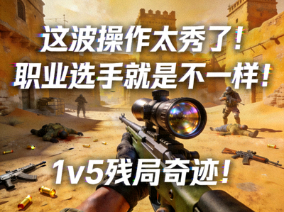 CS2职业选手在荒漠迷城完成1v5残局，弹幕刷屏