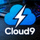 Cloud9战队标志 - 蓝色云朵闪电